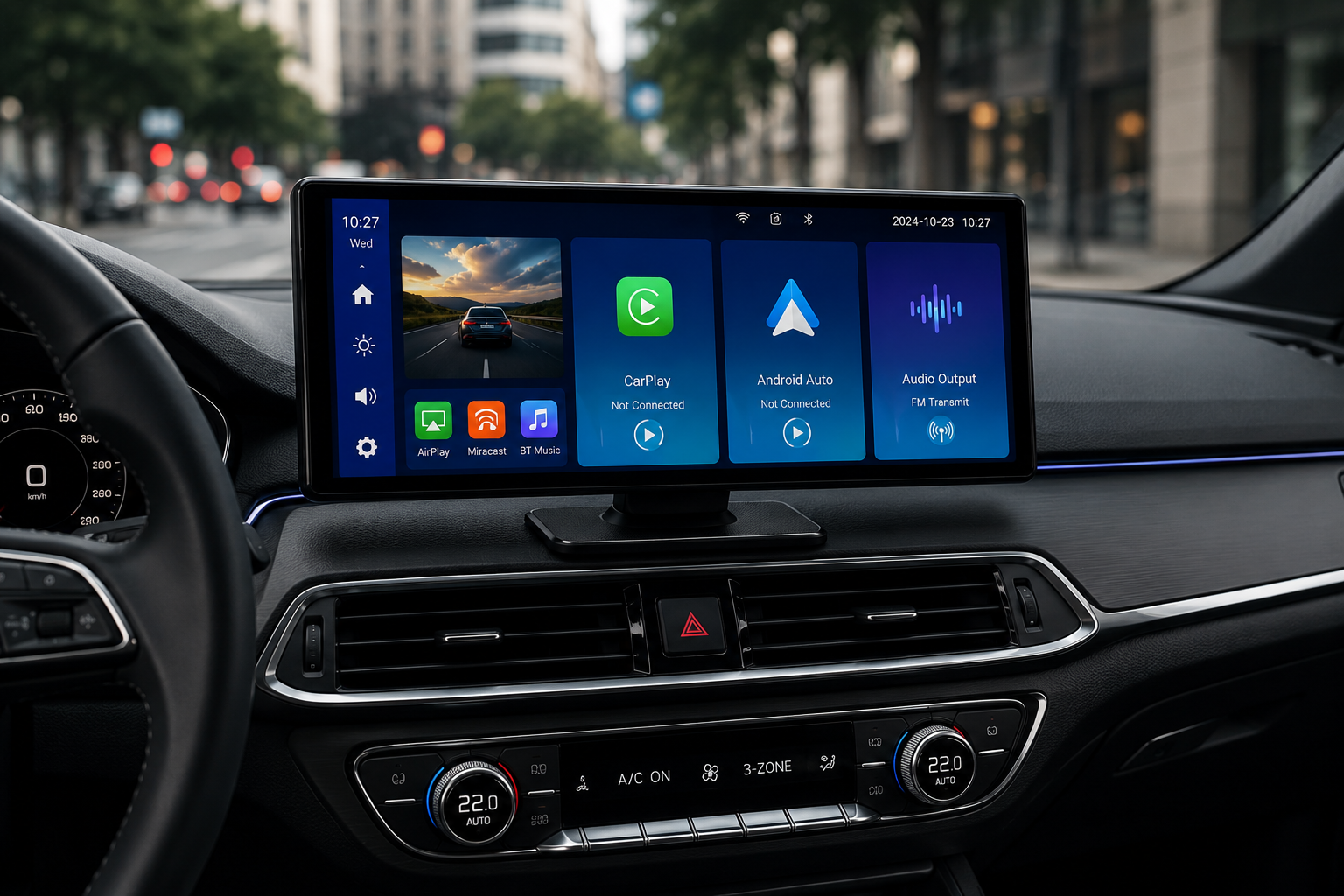 REVHAUS A4662 – 10.26″ Wireless CarPlay Display