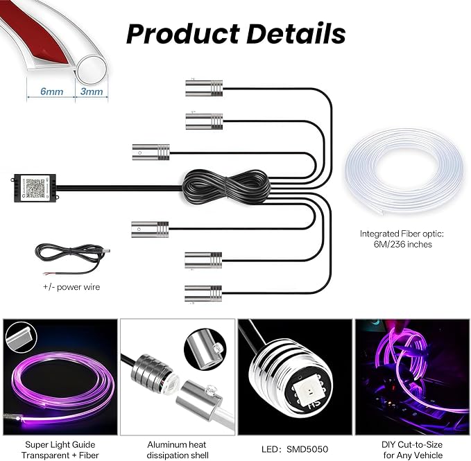 REVHAUS 6-in-1 Ambient Lighting Kit