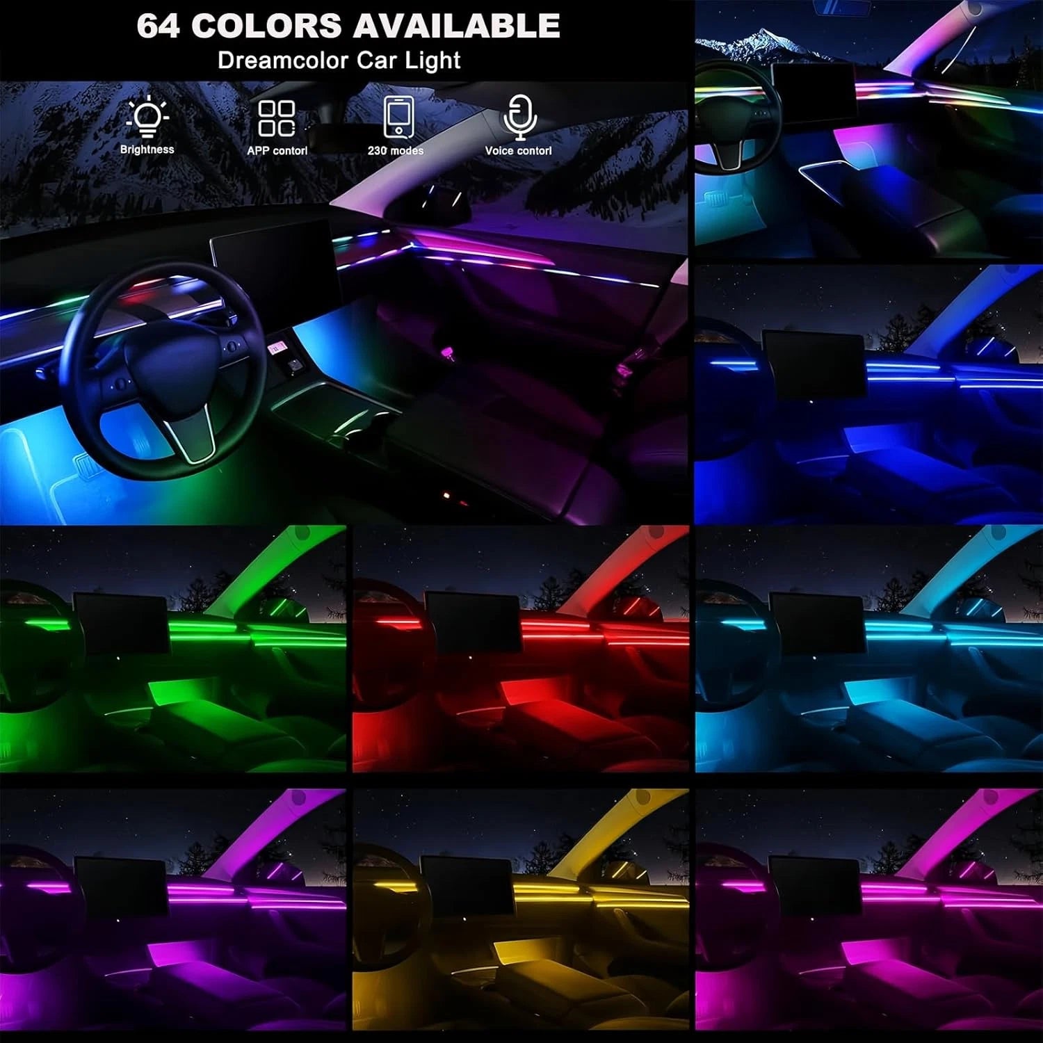 REVHAUS 10-in-1 RGB Ambient Lighting Kit